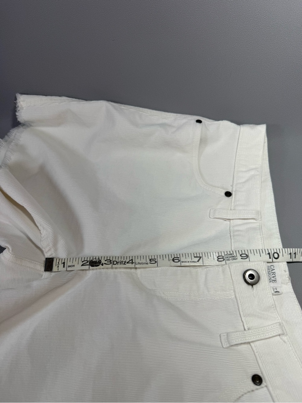 Carve Designs White Cotton Blend Corduroy Shorts - Picture 7 of 10